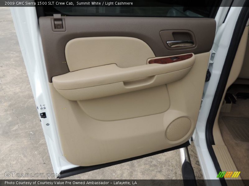 Summit White / Light Cashmere 2009 GMC Sierra 1500 SLT Crew Cab