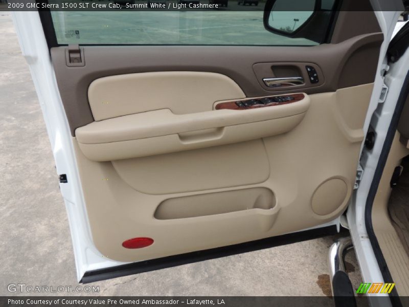 Summit White / Light Cashmere 2009 GMC Sierra 1500 SLT Crew Cab