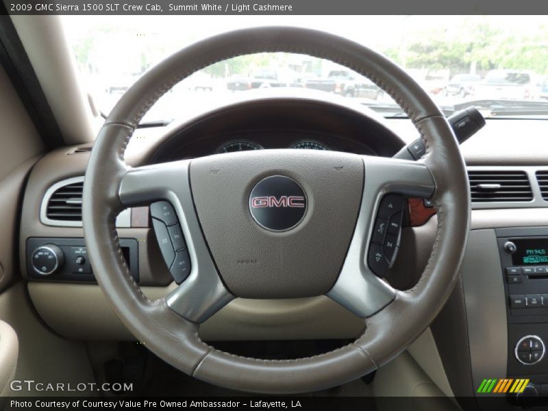 Summit White / Light Cashmere 2009 GMC Sierra 1500 SLT Crew Cab