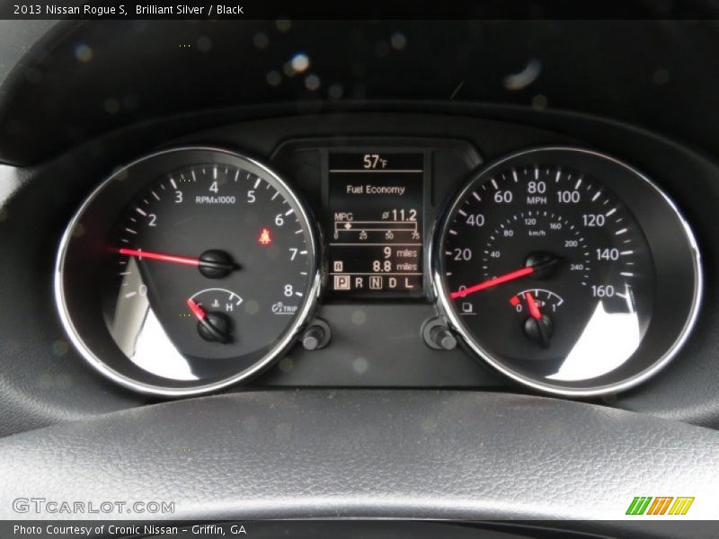 Brilliant Silver / Black 2013 Nissan Rogue S