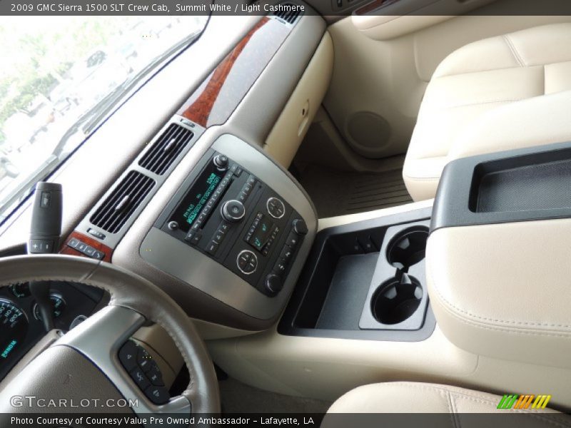 Summit White / Light Cashmere 2009 GMC Sierra 1500 SLT Crew Cab