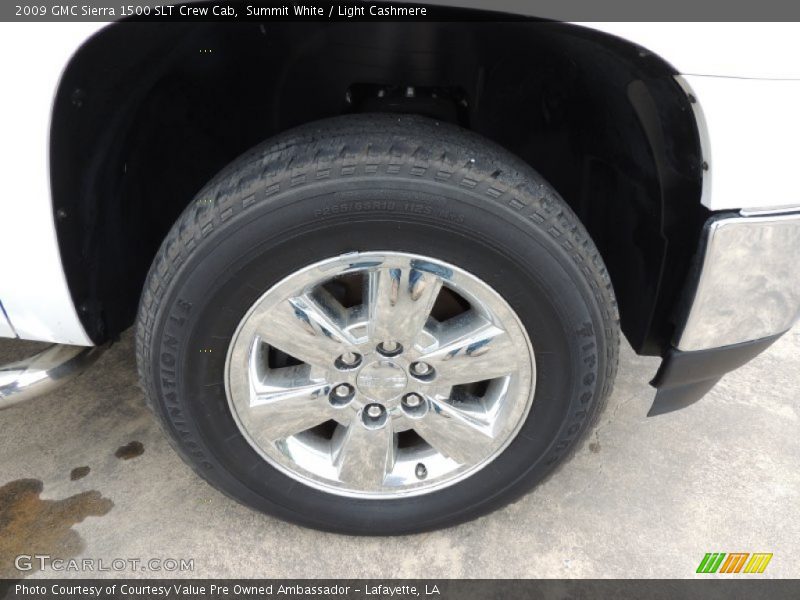 Summit White / Light Cashmere 2009 GMC Sierra 1500 SLT Crew Cab