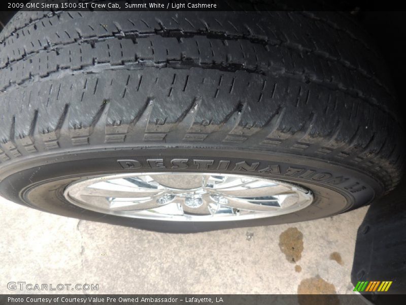 Summit White / Light Cashmere 2009 GMC Sierra 1500 SLT Crew Cab