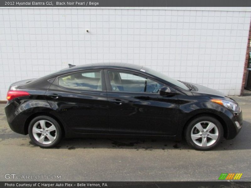 Black Noir Pearl / Beige 2012 Hyundai Elantra GLS