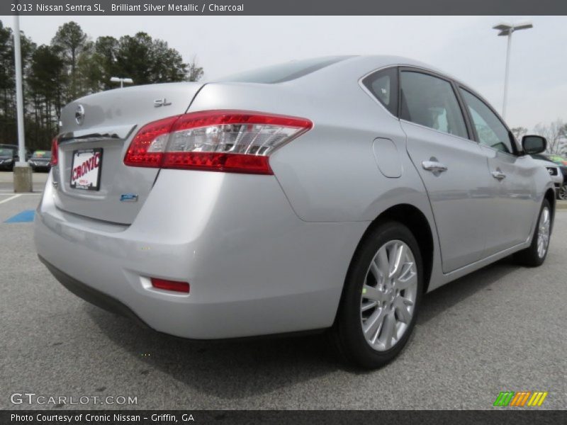 Brilliant Silver Metallic / Charcoal 2013 Nissan Sentra SL