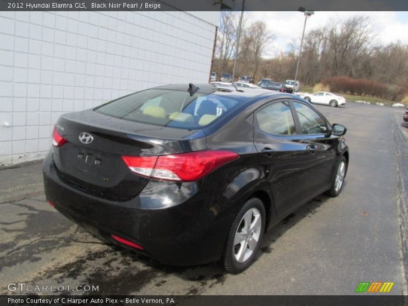 Black Noir Pearl / Beige 2012 Hyundai Elantra GLS