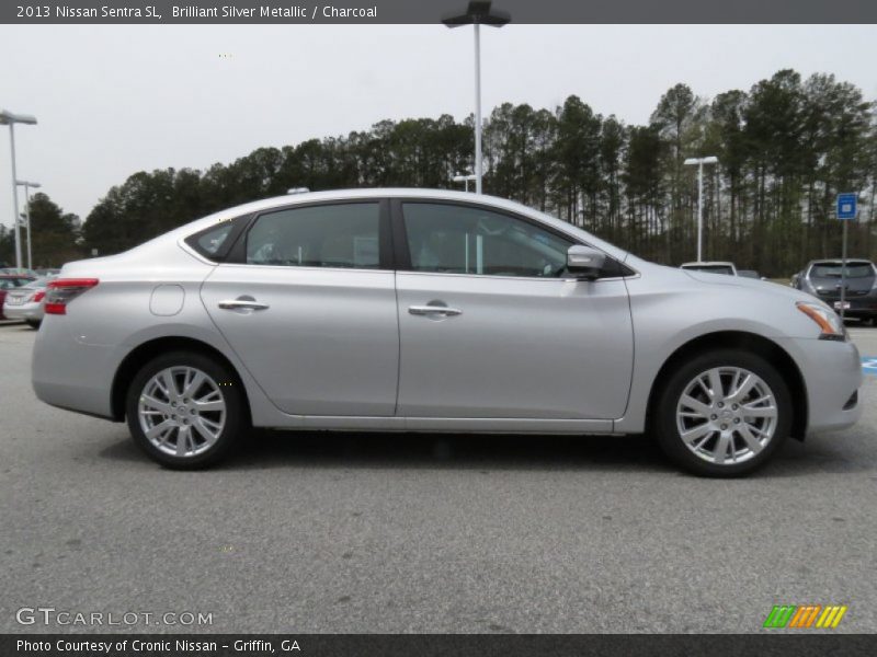 Brilliant Silver Metallic / Charcoal 2013 Nissan Sentra SL