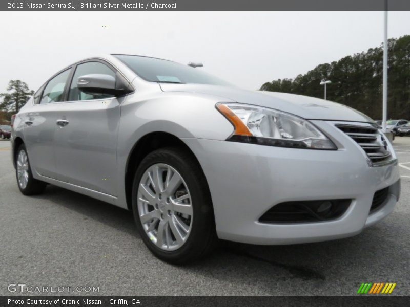 Brilliant Silver Metallic / Charcoal 2013 Nissan Sentra SL
