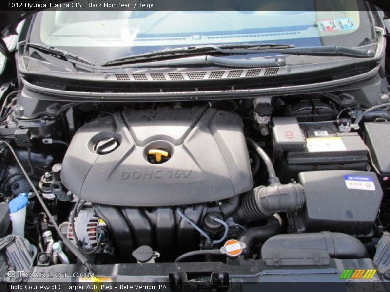 Black Noir Pearl / Beige 2012 Hyundai Elantra GLS