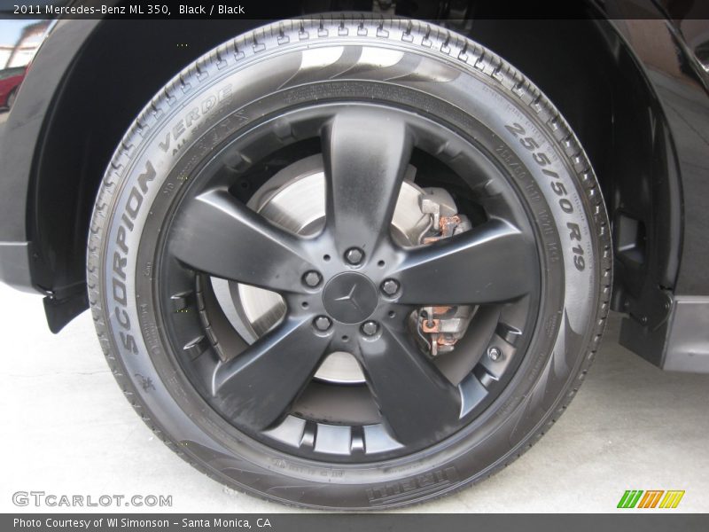 Black / Black 2011 Mercedes-Benz ML 350