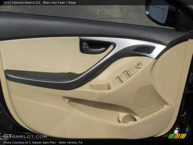 Black Noir Pearl / Beige 2012 Hyundai Elantra GLS