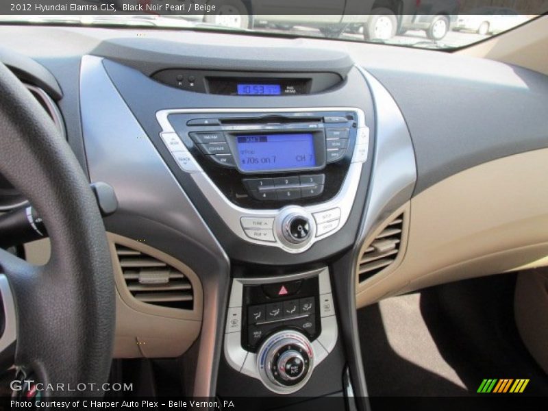 Black Noir Pearl / Beige 2012 Hyundai Elantra GLS