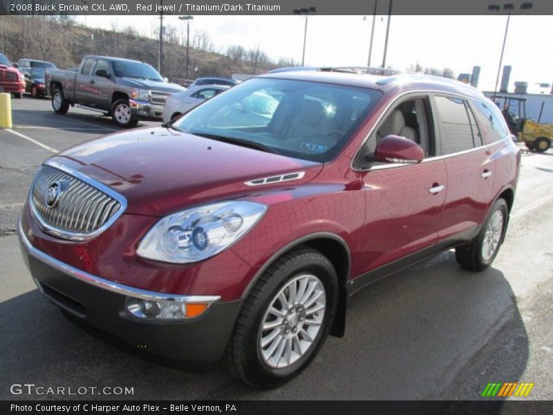 Red Jewel / Titanium/Dark Titanium 2008 Buick Enclave CXL AWD