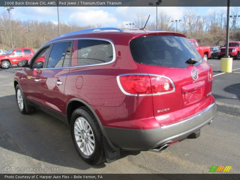 Red Jewel / Titanium/Dark Titanium 2008 Buick Enclave CXL AWD