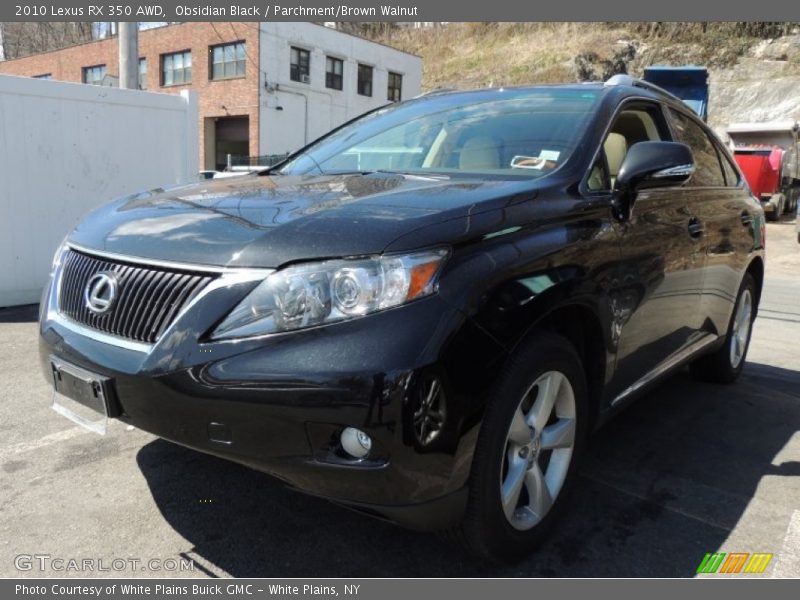 Obsidian Black / Parchment/Brown Walnut 2010 Lexus RX 350 AWD