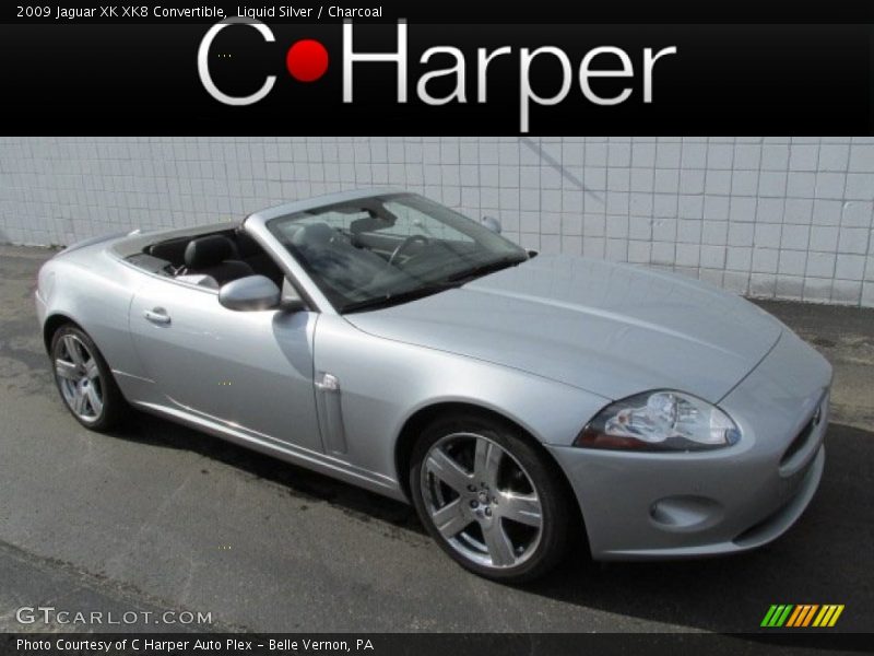 Liquid Silver / Charcoal 2009 Jaguar XK XK8 Convertible