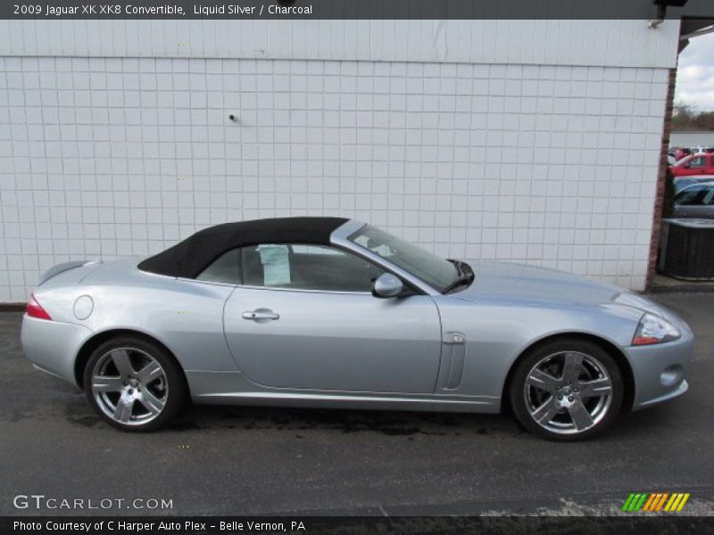 Liquid Silver / Charcoal 2009 Jaguar XK XK8 Convertible