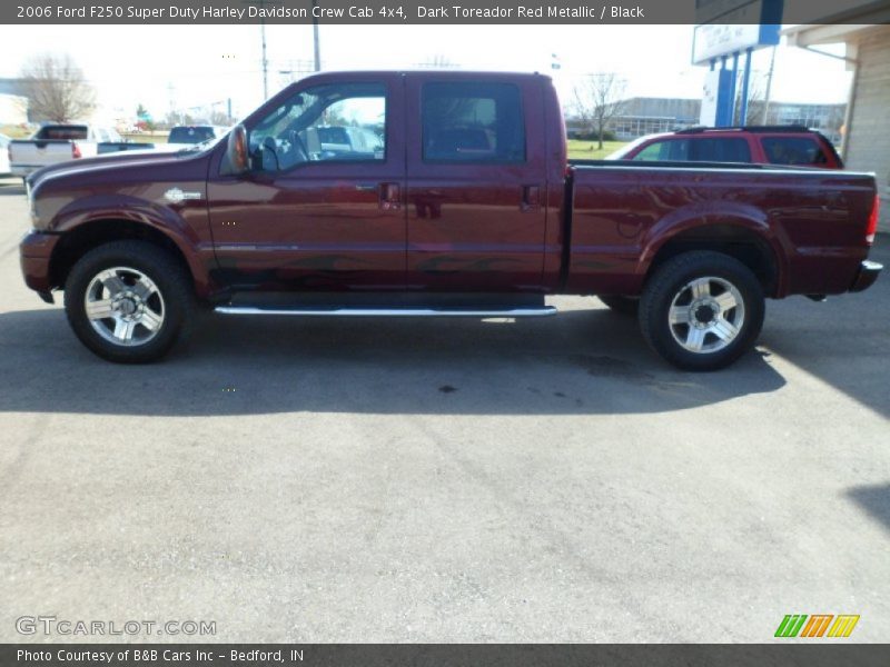 Dark Toreador Red Metallic / Black 2006 Ford F250 Super Duty Harley Davidson Crew Cab 4x4