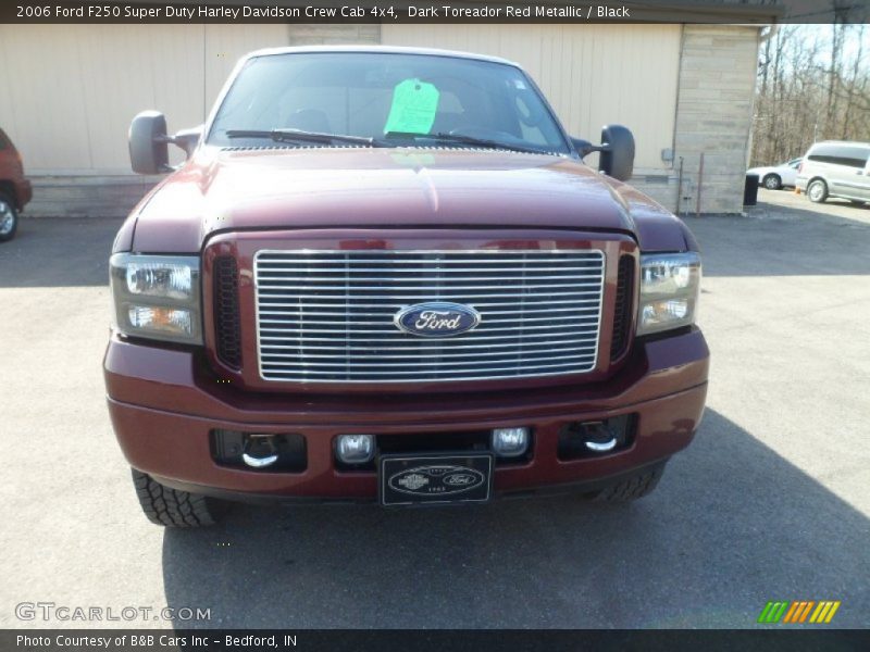 Dark Toreador Red Metallic / Black 2006 Ford F250 Super Duty Harley Davidson Crew Cab 4x4