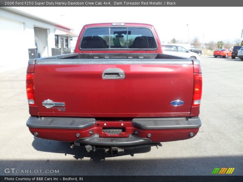 Dark Toreador Red Metallic / Black 2006 Ford F250 Super Duty Harley Davidson Crew Cab 4x4