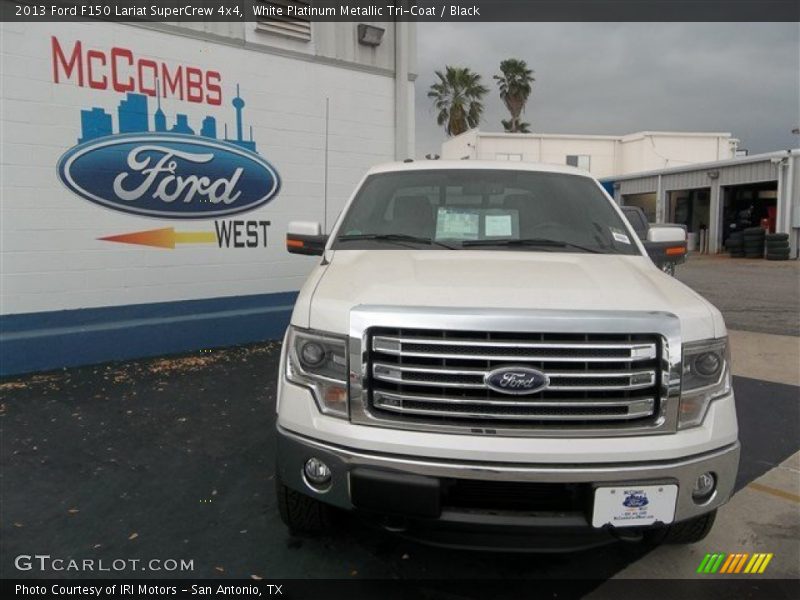 White Platinum Metallic Tri-Coat / Black 2013 Ford F150 Lariat SuperCrew 4x4