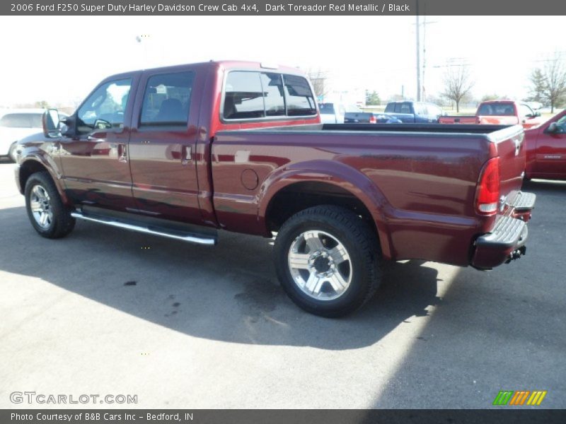 Dark Toreador Red Metallic / Black 2006 Ford F250 Super Duty Harley Davidson Crew Cab 4x4