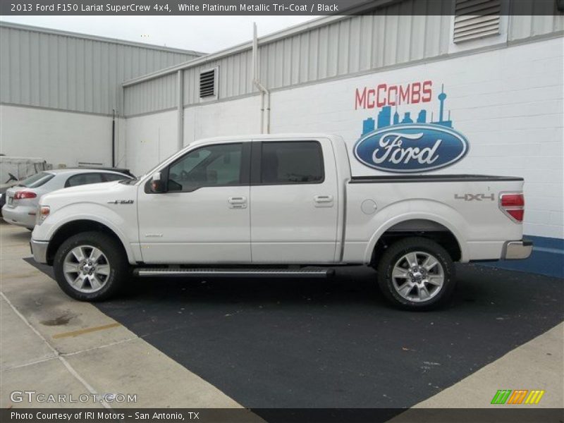 White Platinum Metallic Tri-Coat / Black 2013 Ford F150 Lariat SuperCrew 4x4