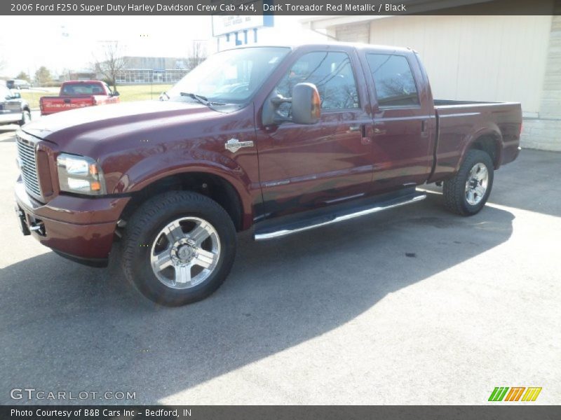 Dark Toreador Red Metallic / Black 2006 Ford F250 Super Duty Harley Davidson Crew Cab 4x4