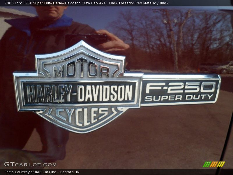 Dark Toreador Red Metallic / Black 2006 Ford F250 Super Duty Harley Davidson Crew Cab 4x4