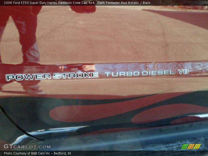 Dark Toreador Red Metallic / Black 2006 Ford F250 Super Duty Harley Davidson Crew Cab 4x4