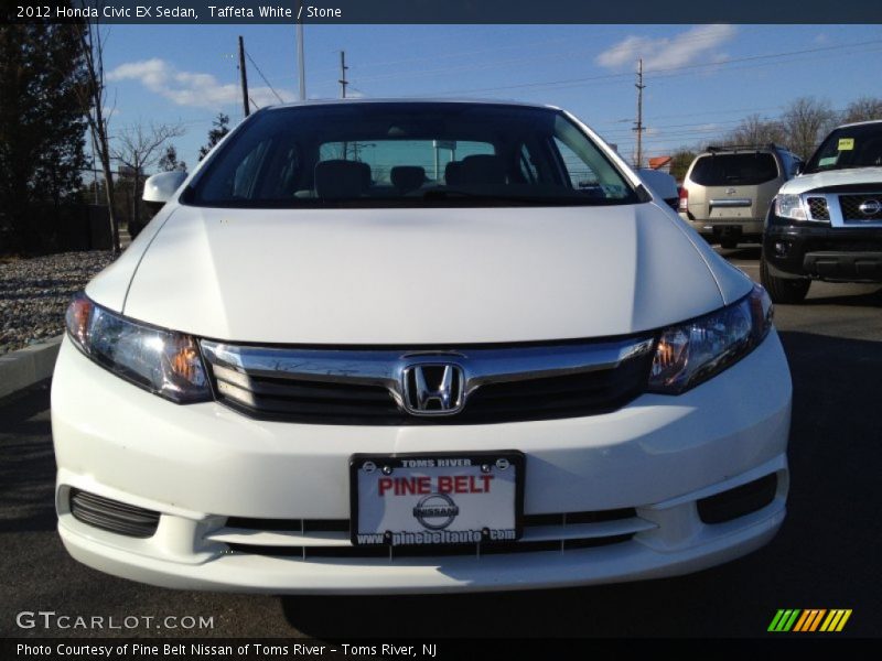 Taffeta White / Stone 2012 Honda Civic EX Sedan