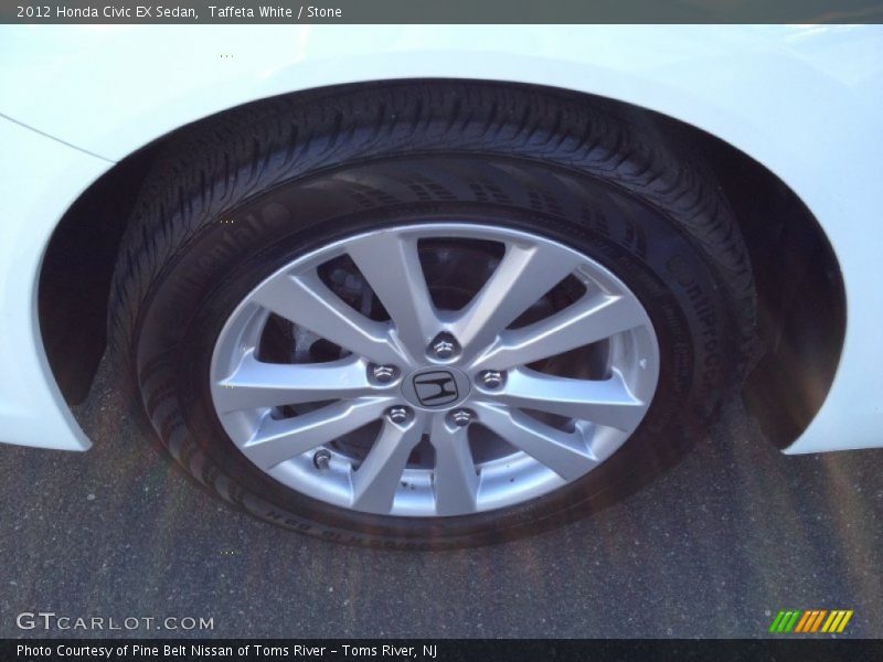 Taffeta White / Stone 2012 Honda Civic EX Sedan