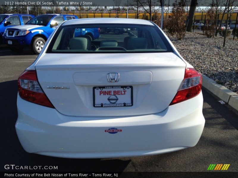 Taffeta White / Stone 2012 Honda Civic EX Sedan