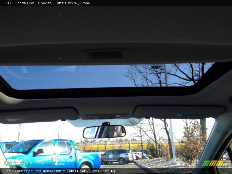 Taffeta White / Stone 2012 Honda Civic EX Sedan