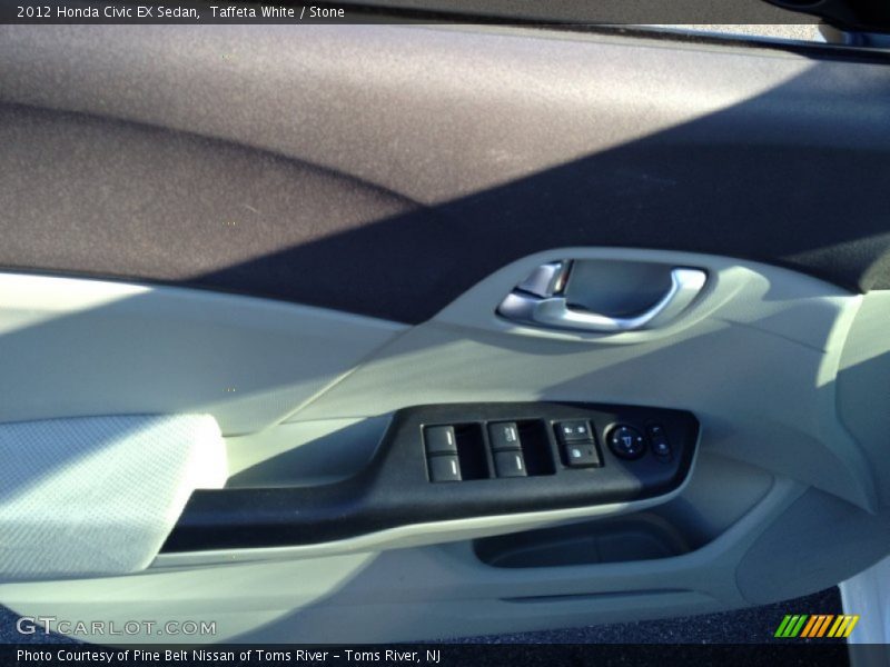 Taffeta White / Stone 2012 Honda Civic EX Sedan