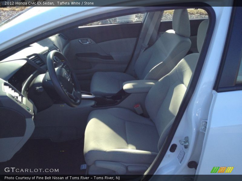 Taffeta White / Stone 2012 Honda Civic EX Sedan