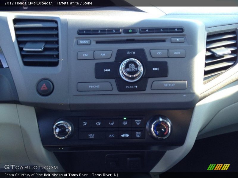 Taffeta White / Stone 2012 Honda Civic EX Sedan