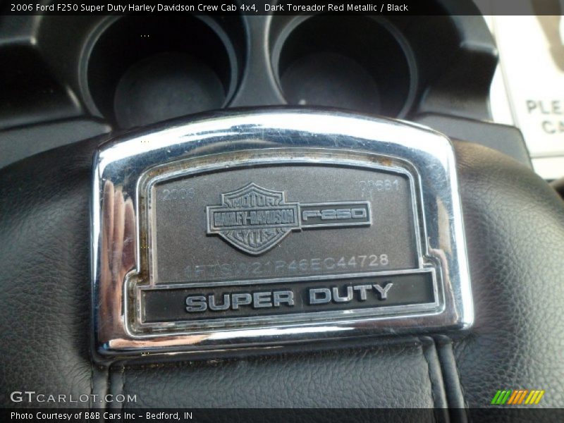 Dark Toreador Red Metallic / Black 2006 Ford F250 Super Duty Harley Davidson Crew Cab 4x4