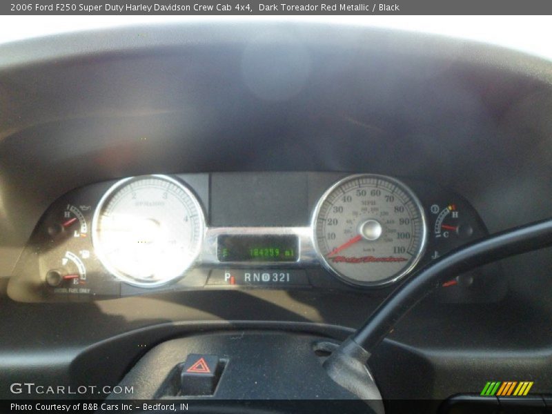 Dark Toreador Red Metallic / Black 2006 Ford F250 Super Duty Harley Davidson Crew Cab 4x4