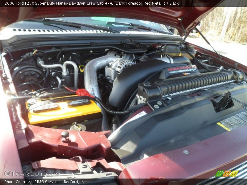 Dark Toreador Red Metallic / Black 2006 Ford F250 Super Duty Harley Davidson Crew Cab 4x4