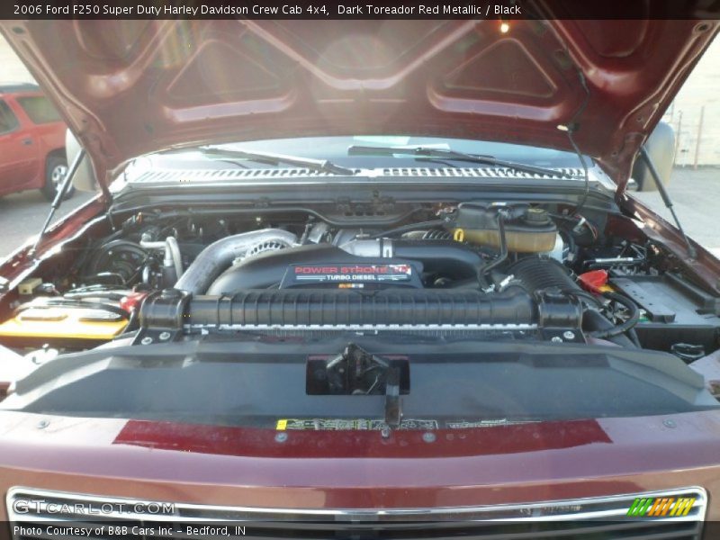 Dark Toreador Red Metallic / Black 2006 Ford F250 Super Duty Harley Davidson Crew Cab 4x4