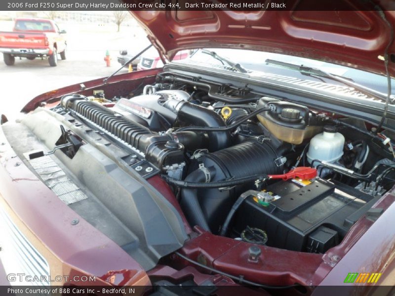 Dark Toreador Red Metallic / Black 2006 Ford F250 Super Duty Harley Davidson Crew Cab 4x4