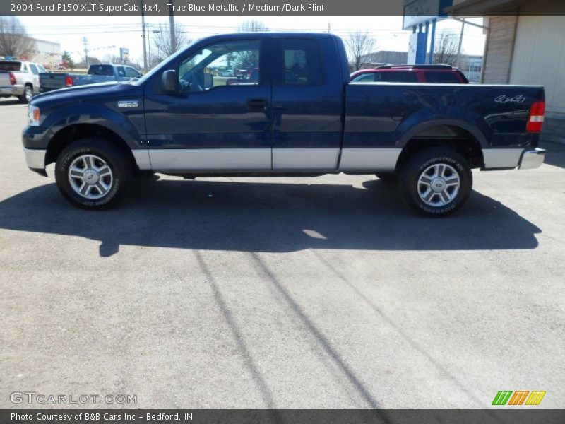 True Blue Metallic / Medium/Dark Flint 2004 Ford F150 XLT SuperCab 4x4