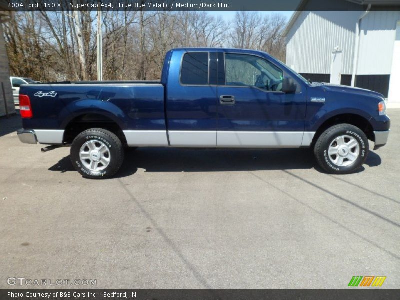 True Blue Metallic / Medium/Dark Flint 2004 Ford F150 XLT SuperCab 4x4
