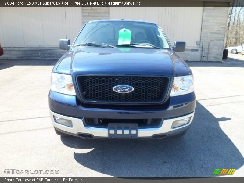 True Blue Metallic / Medium/Dark Flint 2004 Ford F150 XLT SuperCab 4x4