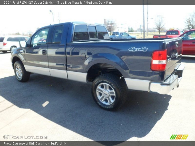 True Blue Metallic / Medium/Dark Flint 2004 Ford F150 XLT SuperCab 4x4