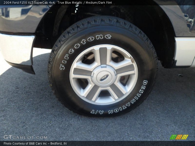 True Blue Metallic / Medium/Dark Flint 2004 Ford F150 XLT SuperCab 4x4