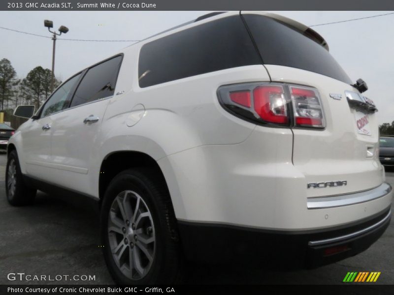 Summit White / Cocoa Dune 2013 GMC Acadia SLT