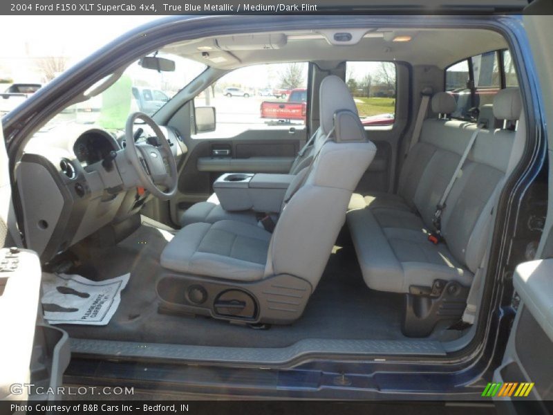 True Blue Metallic / Medium/Dark Flint 2004 Ford F150 XLT SuperCab 4x4