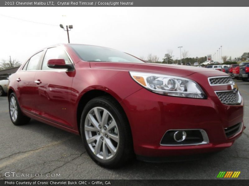 Crystal Red Tintcoat / Cocoa/Light Neutral 2013 Chevrolet Malibu LTZ